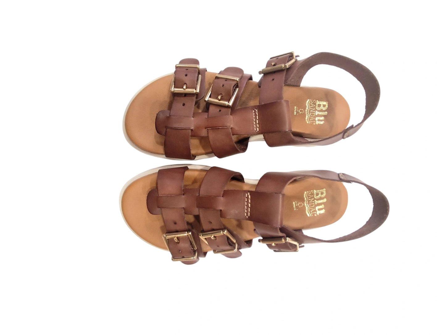 SANDALIA HEBILLA MARRON